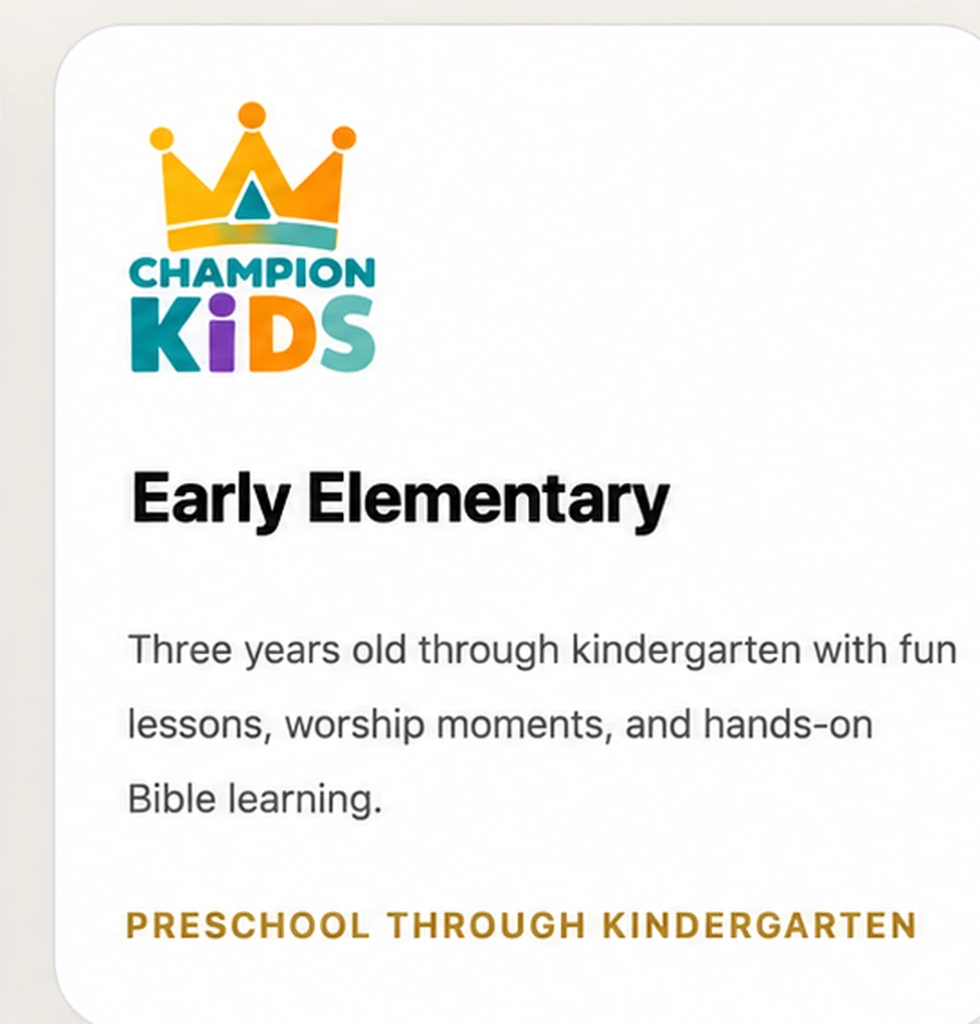 Champion Kids Early Elementary