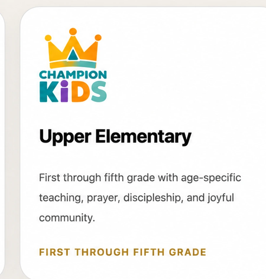 Champion Kids Upper Elementary